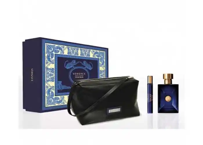 Set Nước Hoa Versace Blue Dylan Pour Homme (EDT 100ml & EDT 10ml & Travel Bag)