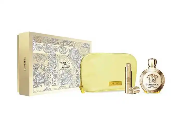 Set Nước Hoa Versace Eros Pour Femme (EDP 100ml, EDP Mini 10ml, Túi)