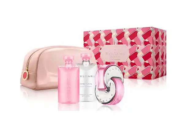 Set Nước Hoa Bvlgari Omnia Pink Sapphire (EDT 65ml, Bodylotion 75ml, Showergel 75ml, Pouch)