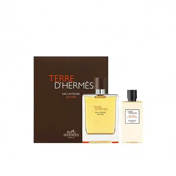 Set Hermes Terre D'hermes Eau Intense Vetiver (EDP 100ml + 80ml Showergel)