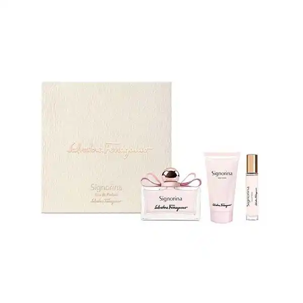 Set Salvatore Ferragamo Signorina EDP 3pcs (EDP 100ml & EDP 10ml & Lotion Dưỡng Da 50 ml)