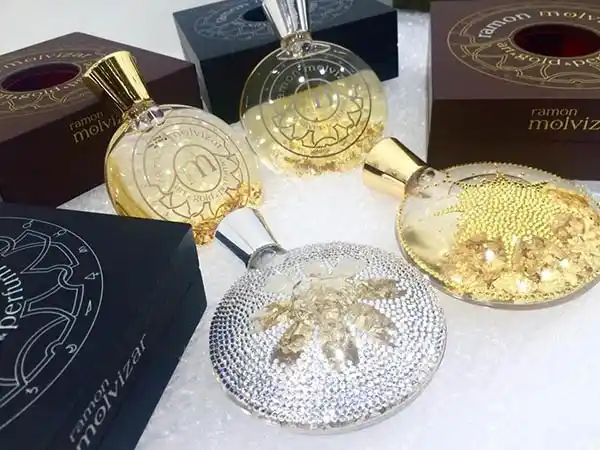 Nước Hoa Nữ Ramon Molvizar Art & Silver Vàng Trắng Đính Đá Swarovski Trắng 75ml