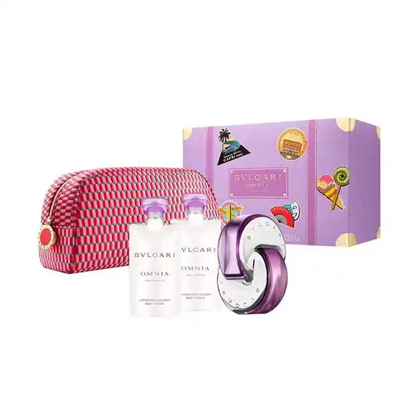 Set Nước Hoa Bvlgari Omnia Amethyste EDT Spray 65ml 4 Pieces