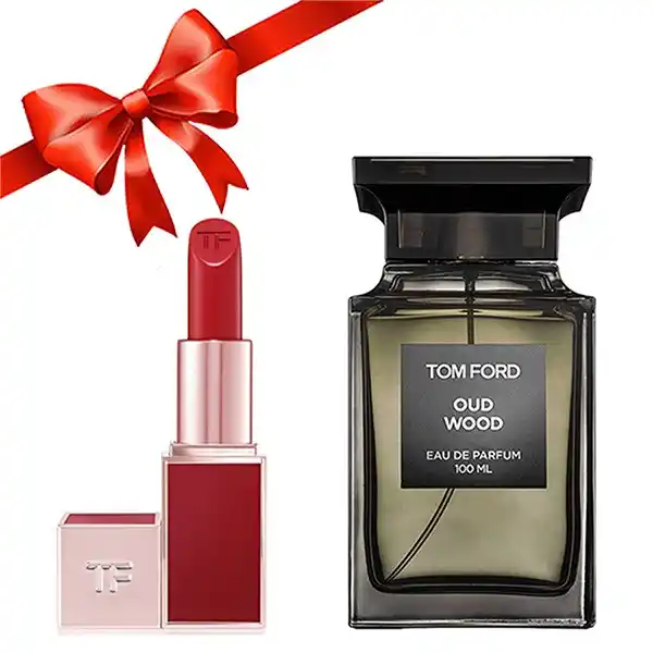 Combo Tom Ford (Nước Hoa Oud Wood 100ml + Son TF 16 Limited Đỏ Thuần)