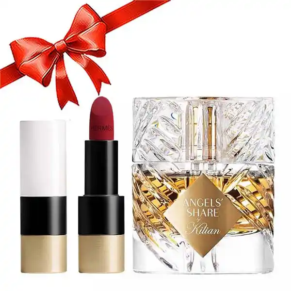 Combo Nước Hoa Angels’ Share EDP 50ml + Son Rouge Hermès Rouge À Lèvres Mat 85 - Rouge H