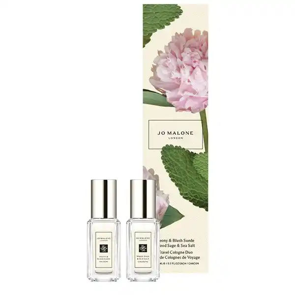 Set Nước Hoa Jo Malone Peony Blush & Suede And Wood Sage & Sea Salt Travel Cologne Duo (9ml X 2)