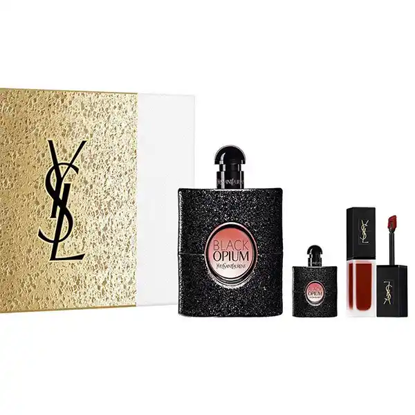 Set Nước Hoa + Son YSL Yves Saint Laurent Black Opium 3 Món