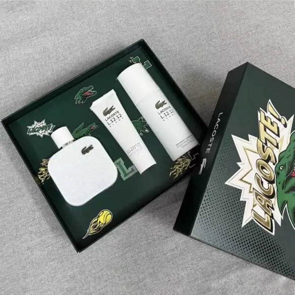Set Nước Hoa Nam Lacoste Eau De Lacoste L.12.12 Blanc Pure Gift 3 Món  