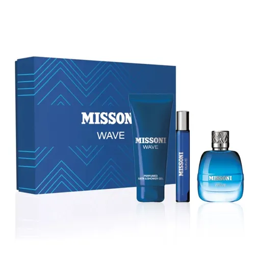 Set Nước Hoa Nam Missoni Wave Pour Homme (EDT 100ml + EDT 10ml + Sữa Tắm 150ml)