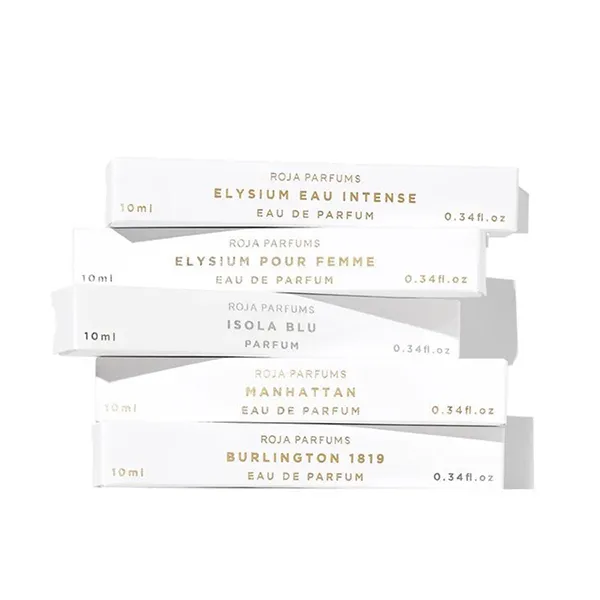 Set Nước Hoa Unisex Roja Parfums Isola Blu, Burlington 1819, Manhattan, Elysium Eau Intense, Elysium Pour Femme (5 x 10ml)
