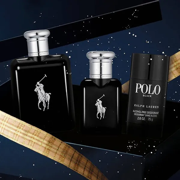 Set Nước Hoa Nam Ralph Lauren Polo Black EDT Gift 3 Món  