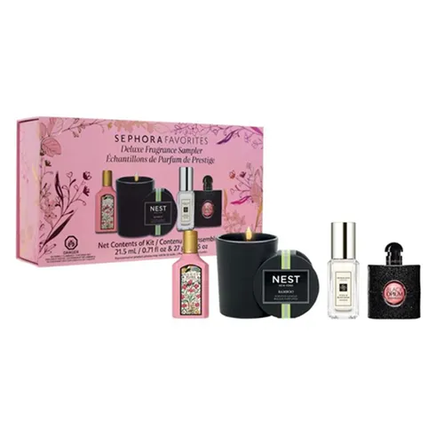 Set Nước Hoa Nữ Sephora Favorites Luxe Perfume Sampler Mini + Nến Thơm (4 Món)