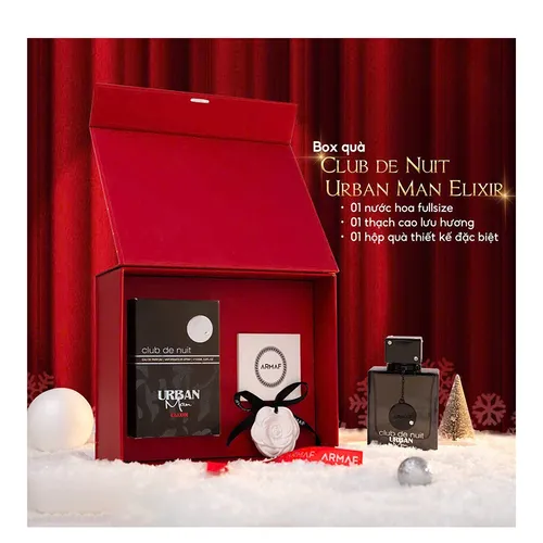 Set Quà Lễ Hội Twinkle Box Nước Hoa Nam Armaf Club De Nuit Urban Man Elixir EDP 3 Món