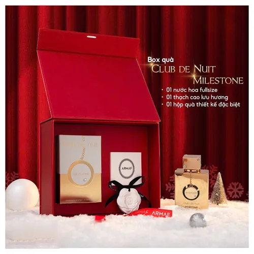 Set Quà Lễ Hội Twinkle Box Nước Hoa Unisex Armaf Club De Nuit Milestone EDP 3 Món
