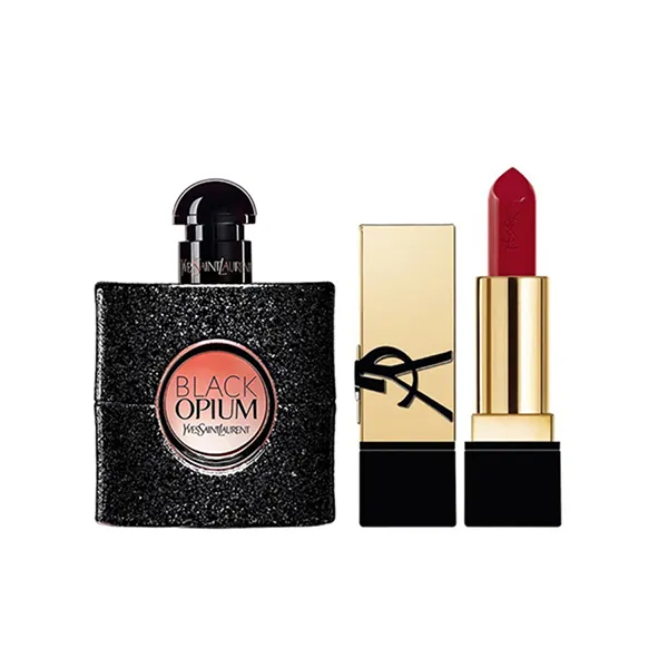 Set Nước Hoa Nữ Yves Saint Laurent YSL (Black Opium EDP 7.5ml + YSL Rouge Muse 1.5g)