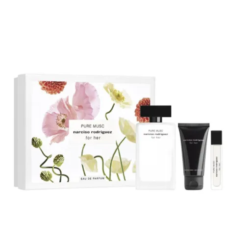 Set Nước Hoa Nữ Narciso Rodriguez Pure Musc For Her EDP Giftset 3 Món (100ml + 10ml + 50ml)