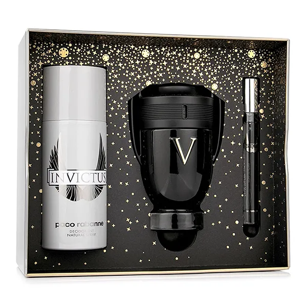 Set Nước Hoa Nam Paco Rabanne Invictus Victory 3 Món (EDP 100ml + 10ml, Lăn Khử Mùi 150ml)