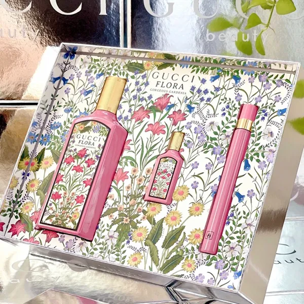 Set Nước Hoa Nữ Gucci Flora Gorgeous Gardenia EDP 100ml + EDP 10ml + EDP 5ml