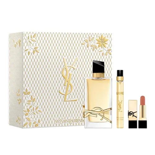Set Nước Hoa Nữ YSL Yves Saint Laurent Libre EDP Và Son Môi 3 Món