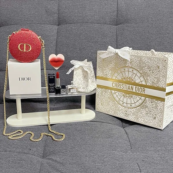 Set Nước Hoa Nữ Dior Miss Dior Parfum Và Son Dior Rouge Velvet Màu 999 Màu Đỏ Tươi Mini