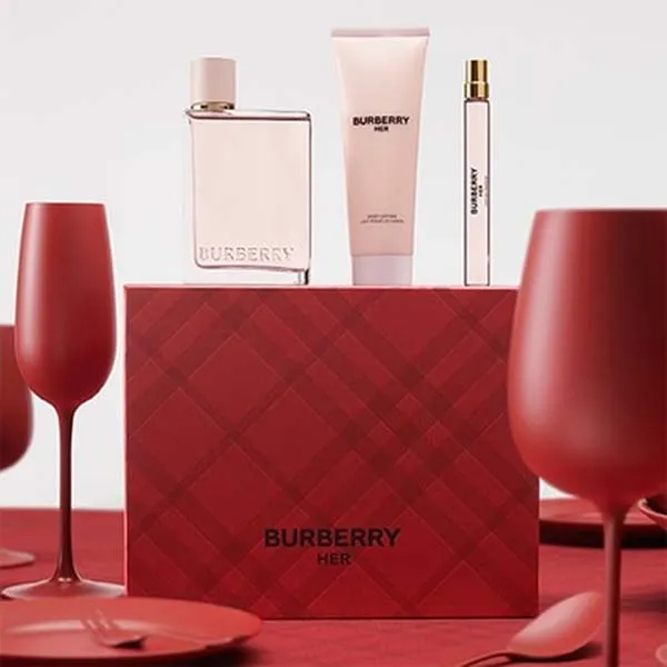 Set Nước Hoa Nữ Burberry Her 3 Món (EDP 100ml + EDP 10ml + Body Lotion 75ml)