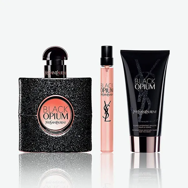 Set Nước Hoa Nữ Yves Saint Laurent YSL Black Opium EDP 3 Món