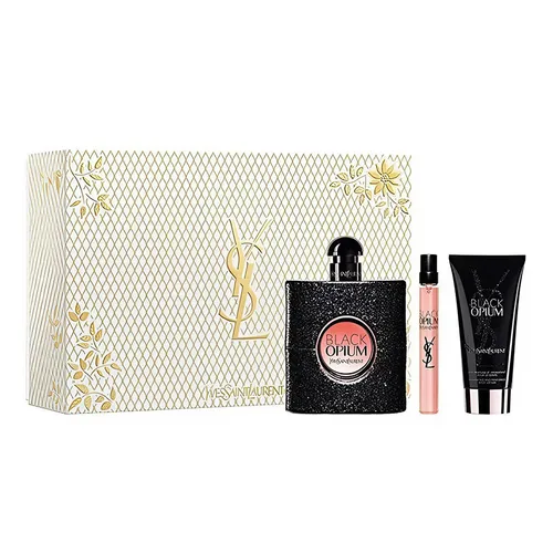 Set Nước Hoa Nữ Yves Saint Laurent YSL Black Opium EDP 3 Món