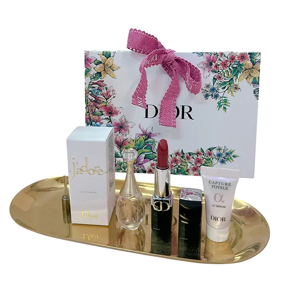 Set Nước Hoa Dior J'adore EDP 5ml + Son Dior 999 + Serum Dior Capture Totale 5ml + Túi Giấy