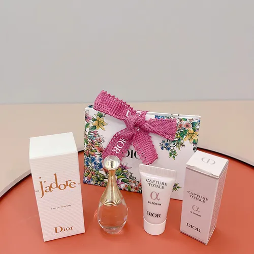 Set Nước Hoa Dior J'adore EDP 5ml + Serum Dior Capture Totale 5ml + Túi Giấy