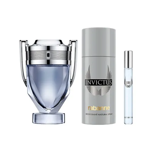 Set Nước Hoa Nam Paco Rabanne Invictus Set 3 Món (EDT 100ml + Lăn Khử Mùi Desodorante 150ml + Mini 10ml)