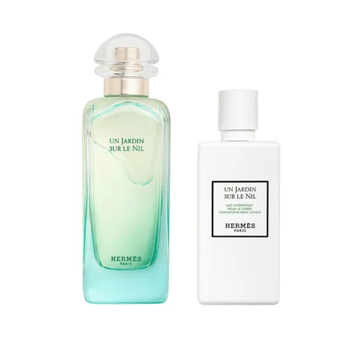 Set Nước Hoa Unisex Hermès Un Jardin Sur Le Nil 100ml Và Body Lotion 80ml