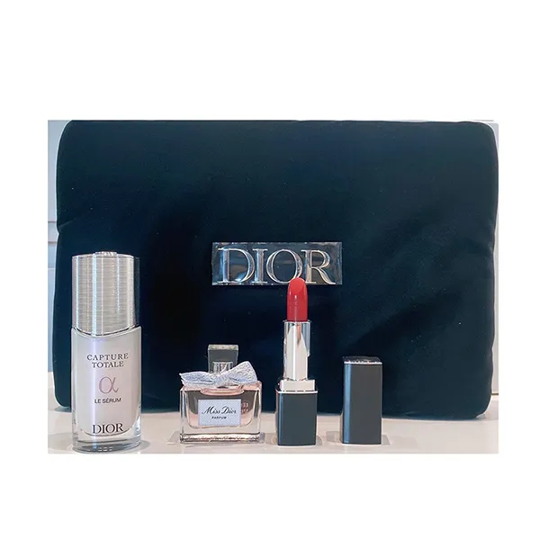 Set Nước Hoa Dior Miss Dior Parfum 5ml + Son Dior 720 + Serum Dior Capture Totale 10ml + Túi