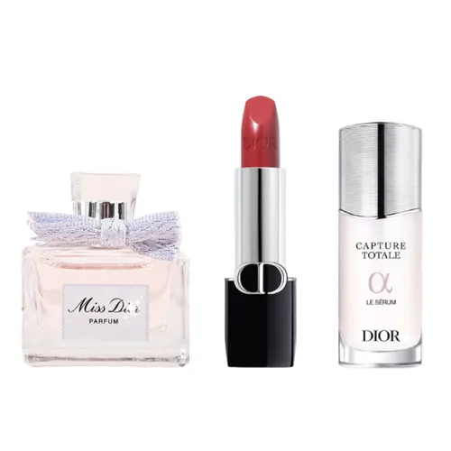 Set Nước Hoa Dior Miss Dior Parfum 5ml + Son Dior 720 + Serum Dior Capture Totale 10ml + Túi