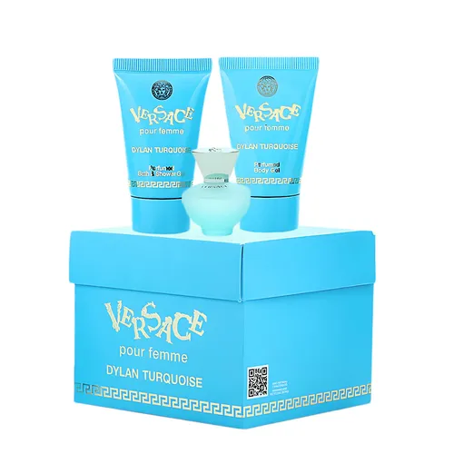 Set Nước Hoa Nữ Versace Pour Femme Dylan Turquoise 3 Món (EDT 5ml + Gel Body 25ml + Shower Gel 25ml)